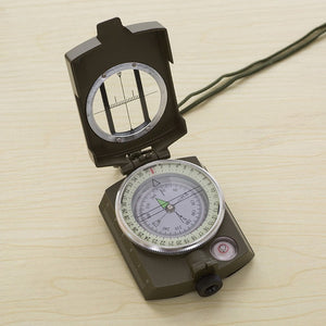 K4580 Military Lensatic and Prismatic Sighting Survival Emergency Compass with Pouch